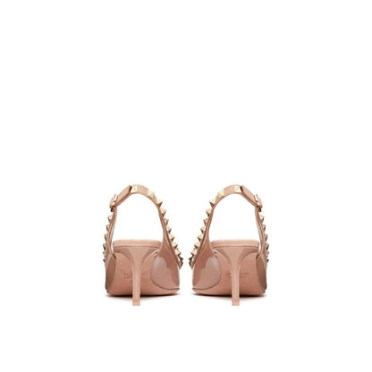 Zapatos de tacón medio Valentino Garavani de piel de becerro color beige