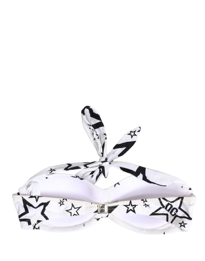 Ropa interior Dolce & Gabbana Millenials Star acolchada tipo bandeau blanca