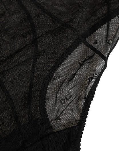 Ropa interior de braga faja de nailon elástico negro Dolce & Gabbana