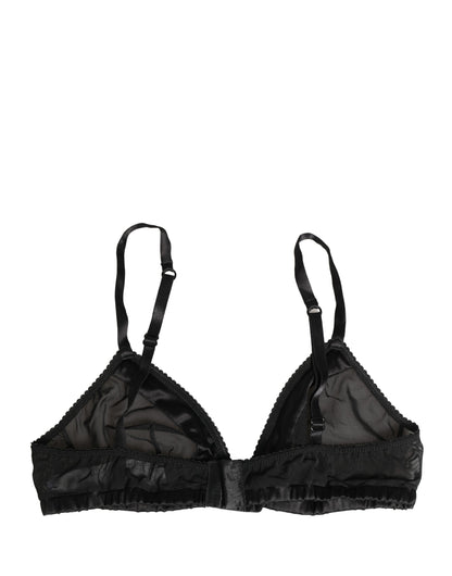 Sujetador de copa blanda Dolce & Gabbana de nailon elástico negro