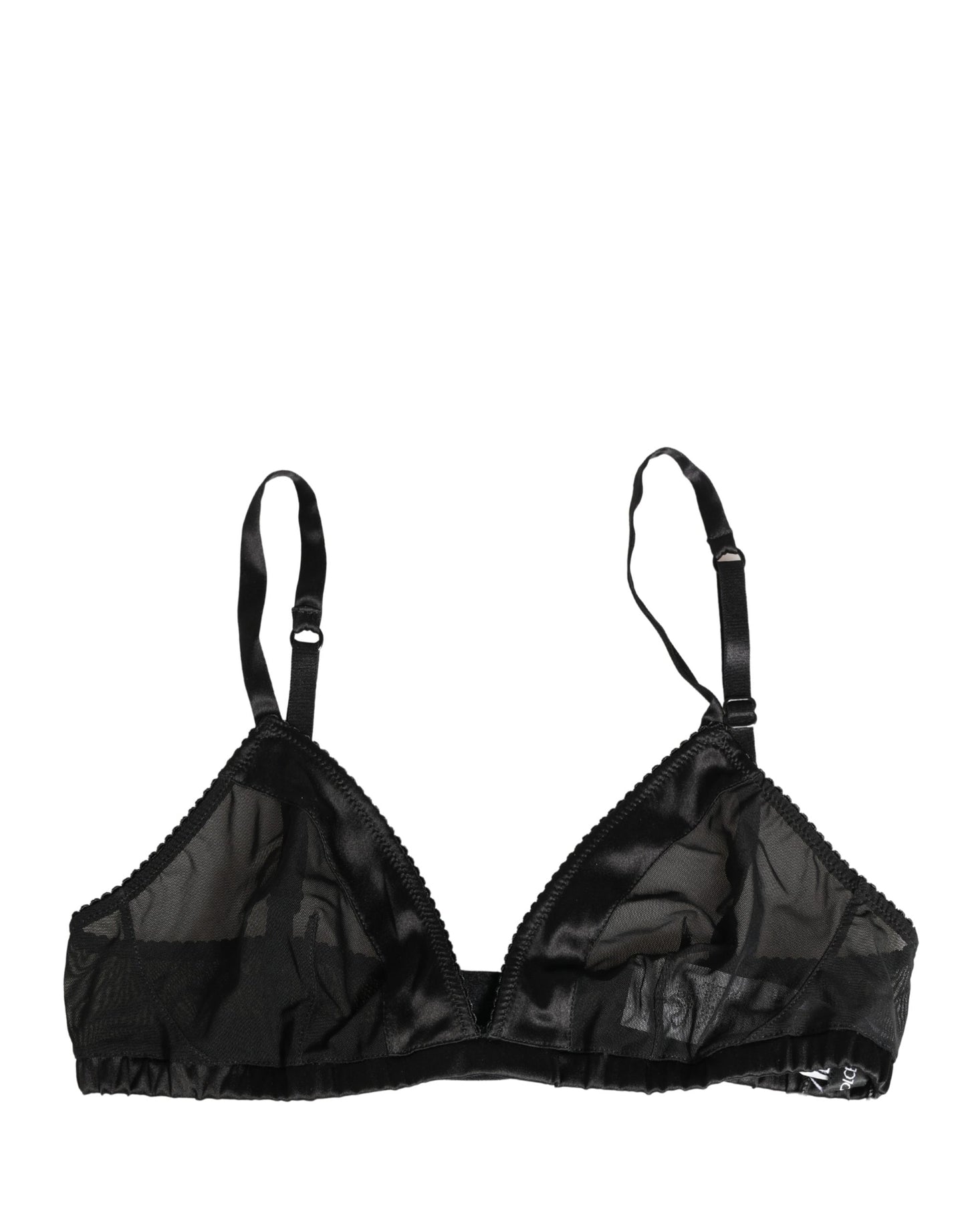 Sujetador de copa blanda Dolce & Gabbana de nailon elástico negro