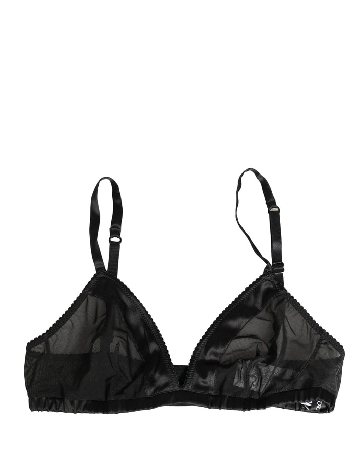 Soutien-gorge sans armature Dolce & Gabbana en nylon noir extensible