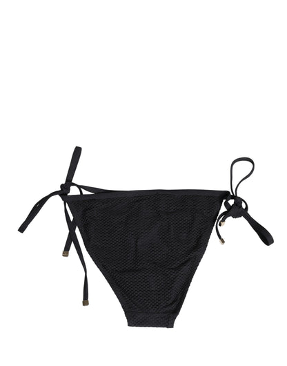 Maillot de bain bas de bikini Dolce & Gabbana noir à nouer sur les côtés