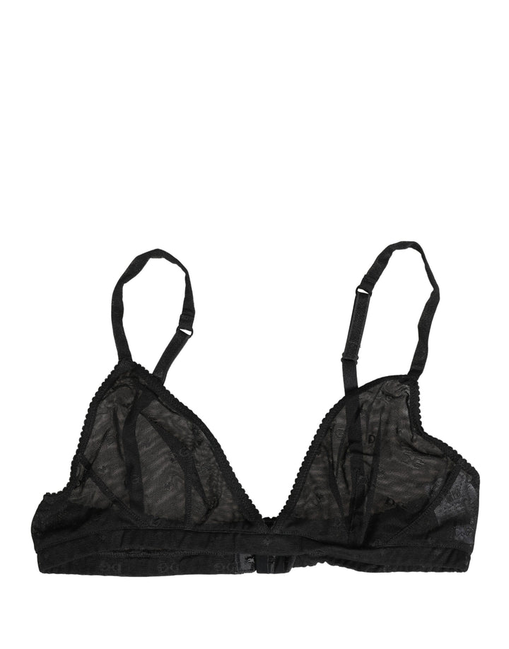 Soutien-gorge sans armature Dolce & Gabbana en nylon noir extensible