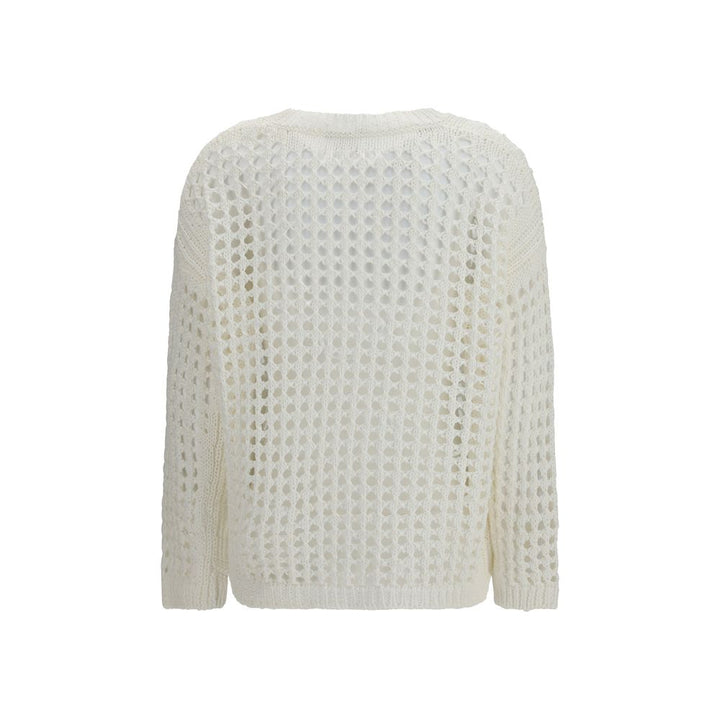 Max Mara Pure White Linen Sweatshirt