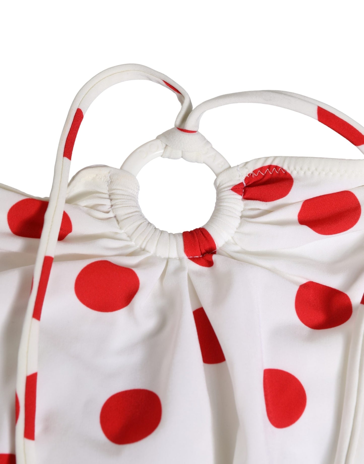 Maillot de bain une pièce Dolce & Gabbana blanc à pois