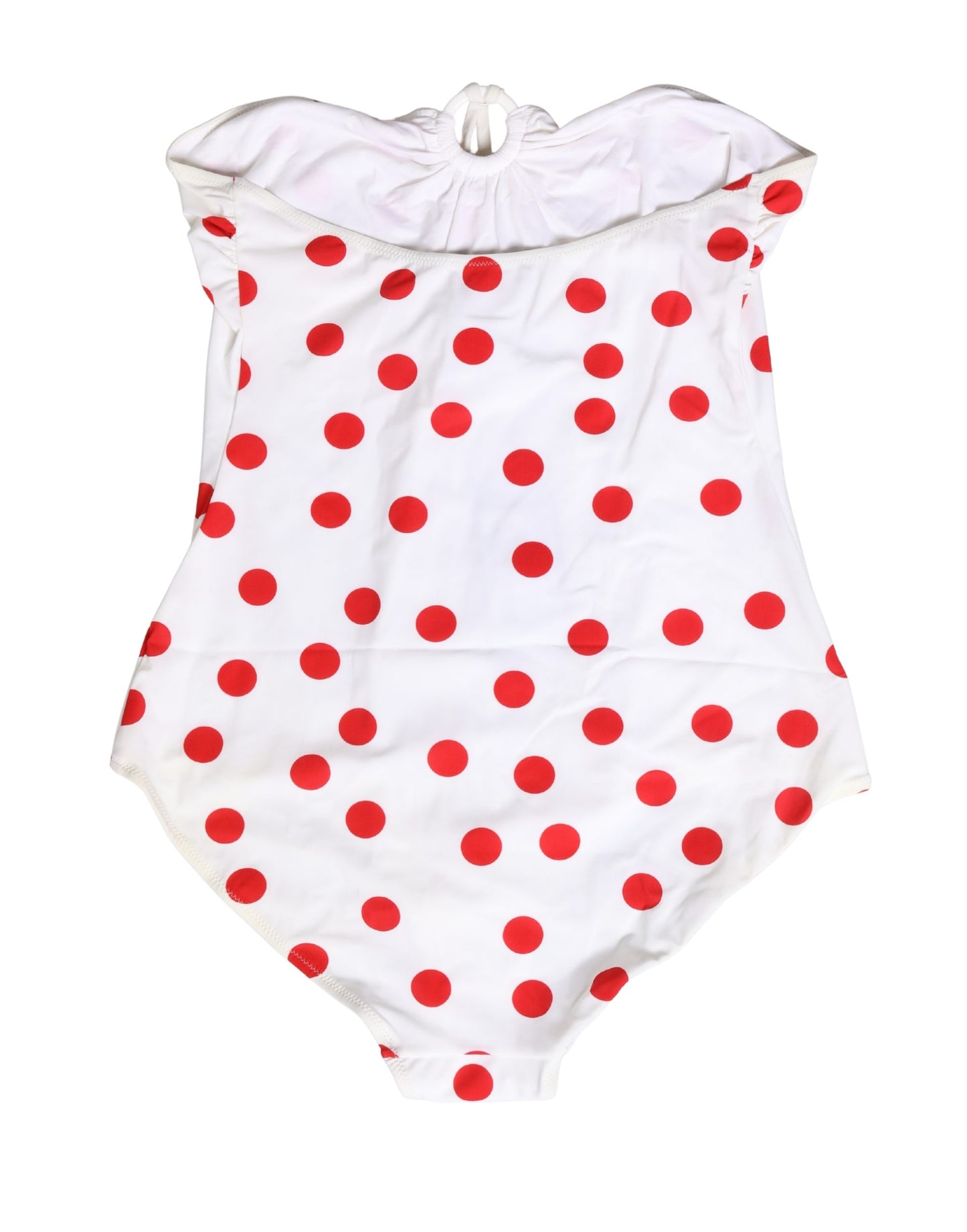 Maillot de bain une pièce Dolce & Gabbana blanc à pois
