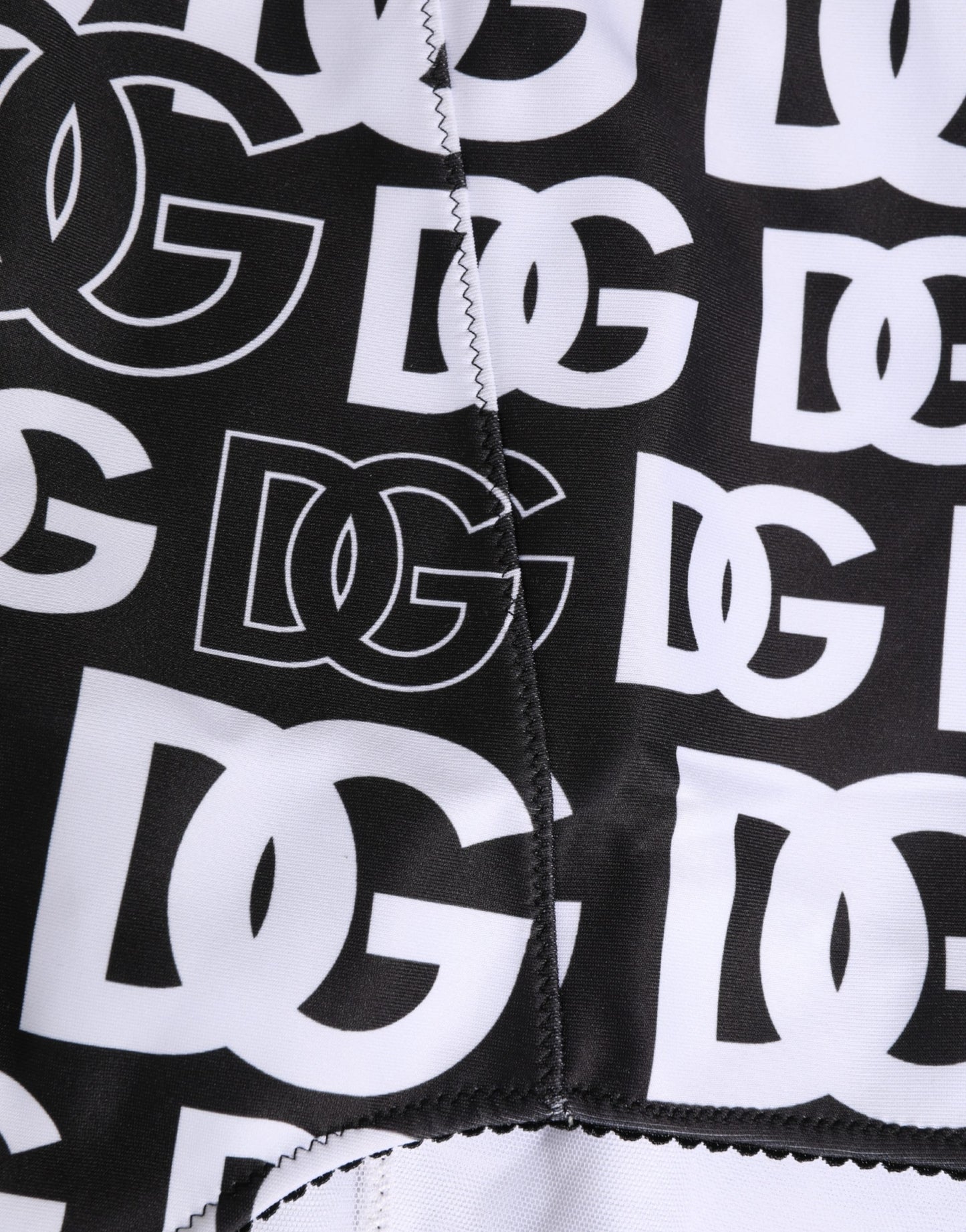 Sous-vêtement gainant Dolce & Gabbana noir et blanc avec ceinture à logo DG