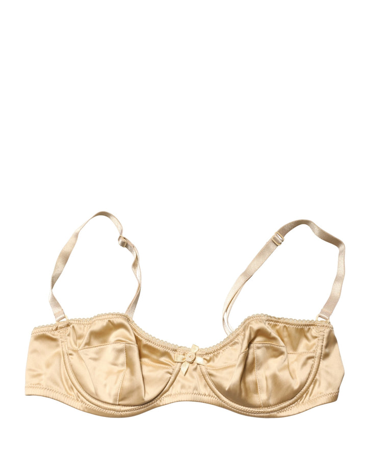 Sujetador de ropa interior Balconette con aros semi acolchado beige de Dolce & Gabbana