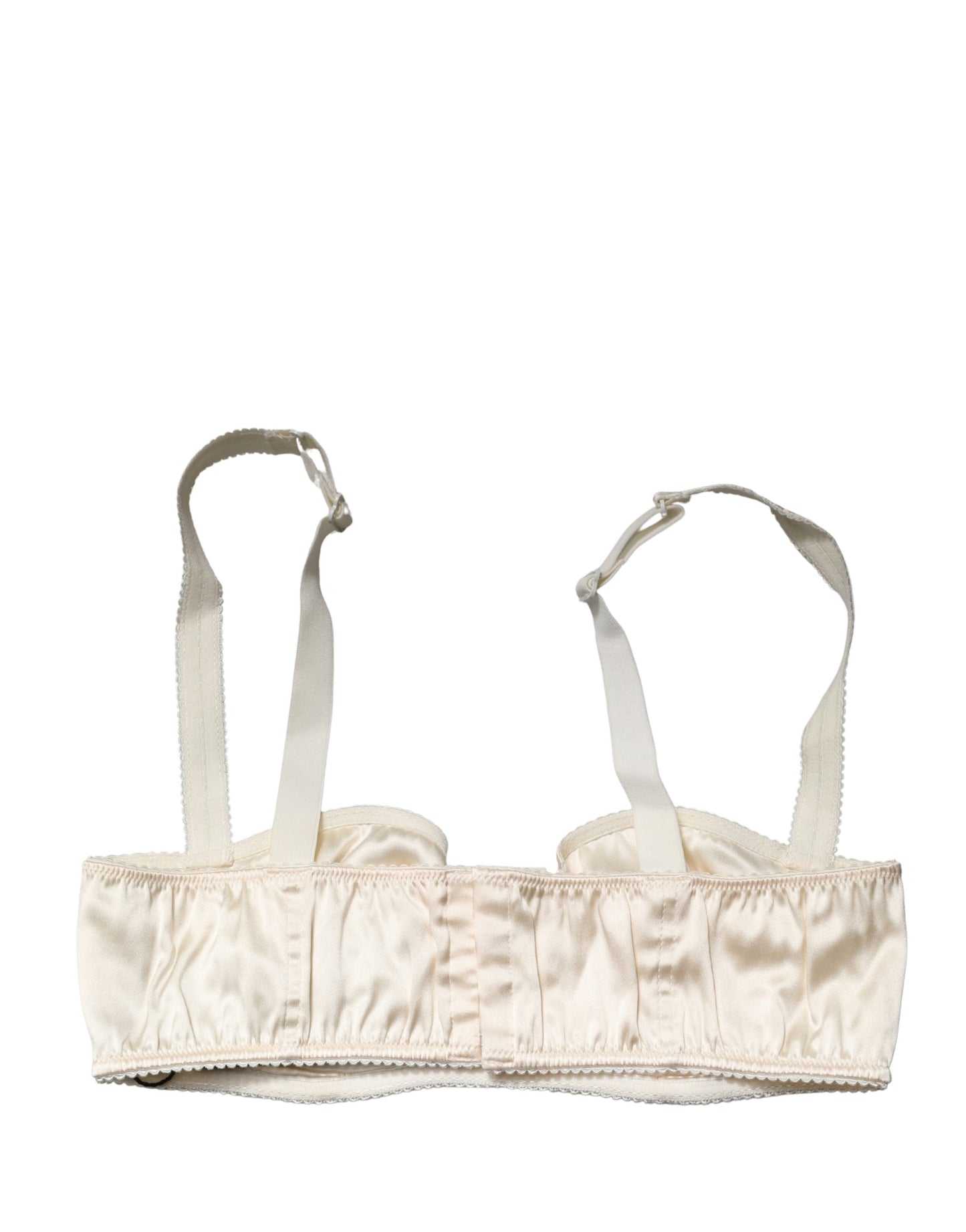 Sujetador Balconette con Aros Semiacolchado en Blanco Crudo Dolce & Gabbana Ropa Interior