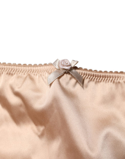 Braga Faja de Talle Alto de Seda Beige Mezclada Dolce & Gabbana