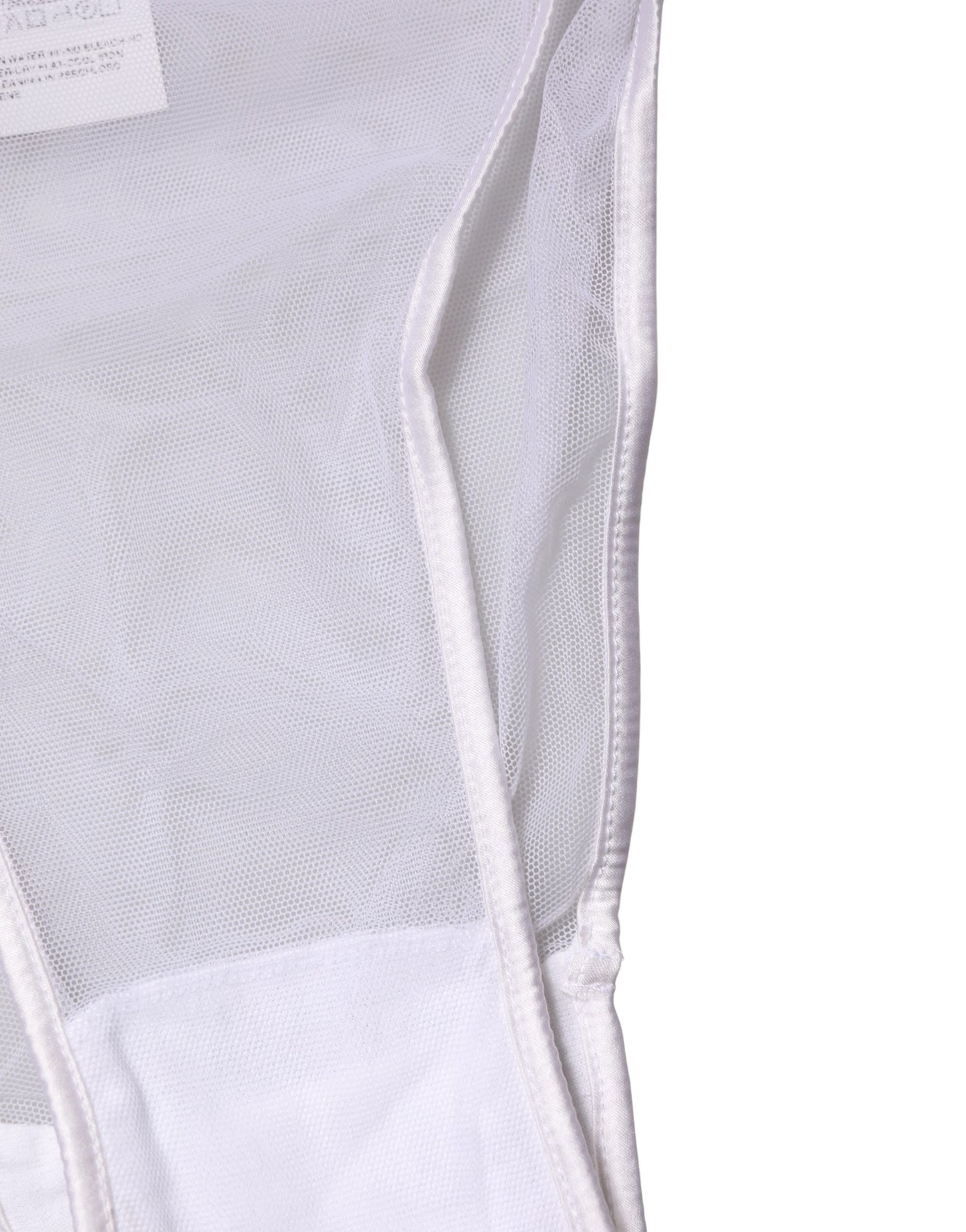 Ropa interior tipo braguita alta Dolce & Gabbana de seda elástica transparente blanca