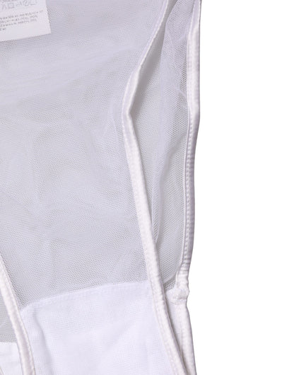 Ropa interior tipo braguita alta Dolce & Gabbana de seda elástica transparente blanca