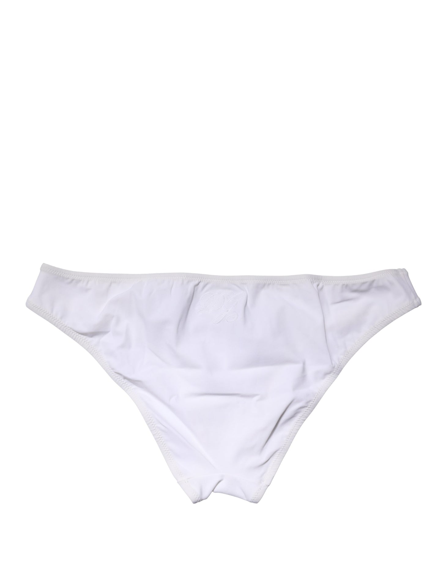 Ropa Interior Bragas de Talle Medio Elásticas de Nylon Blanco Dolce & Gabbana