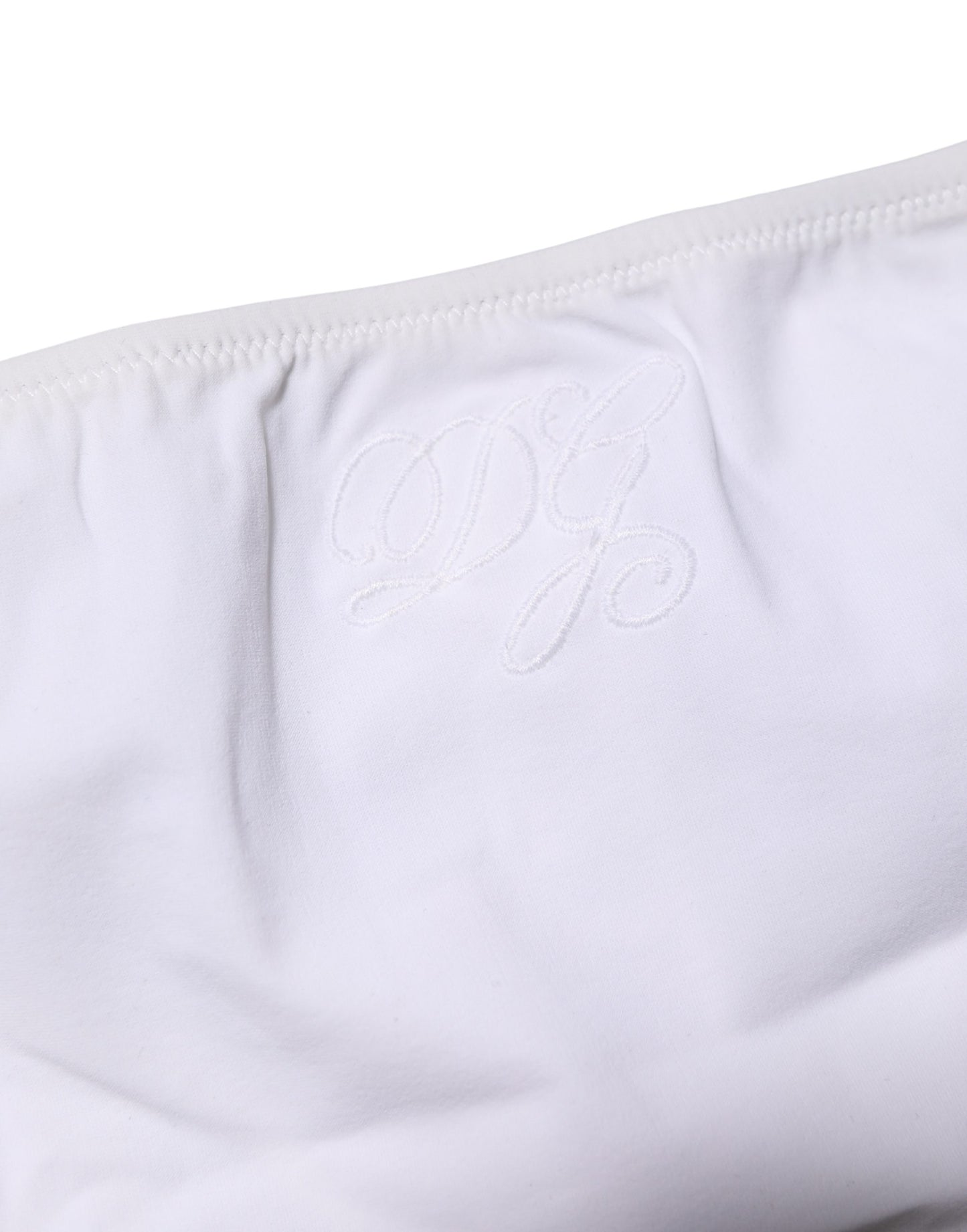 Ropa Interior Bragas de Talle Medio Elásticas de Nylon Blanco Dolce & Gabbana