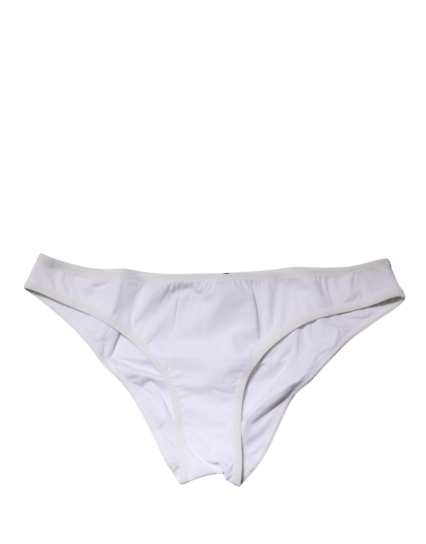 Ropa Interior Bragas de Talle Medio Elásticas de Nylon Blanco Dolce & Gabbana