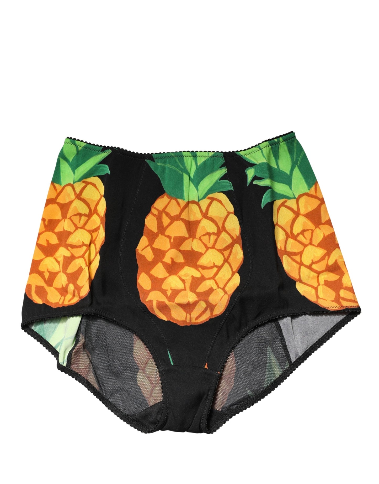 Culotte Gainante Taille Haute Ananas Noirs Dolce & Gabbana