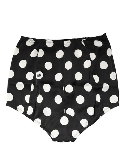 Dolce & Gabbana Bragas Faja de Talle Alto con Estampado de Puntos Negros