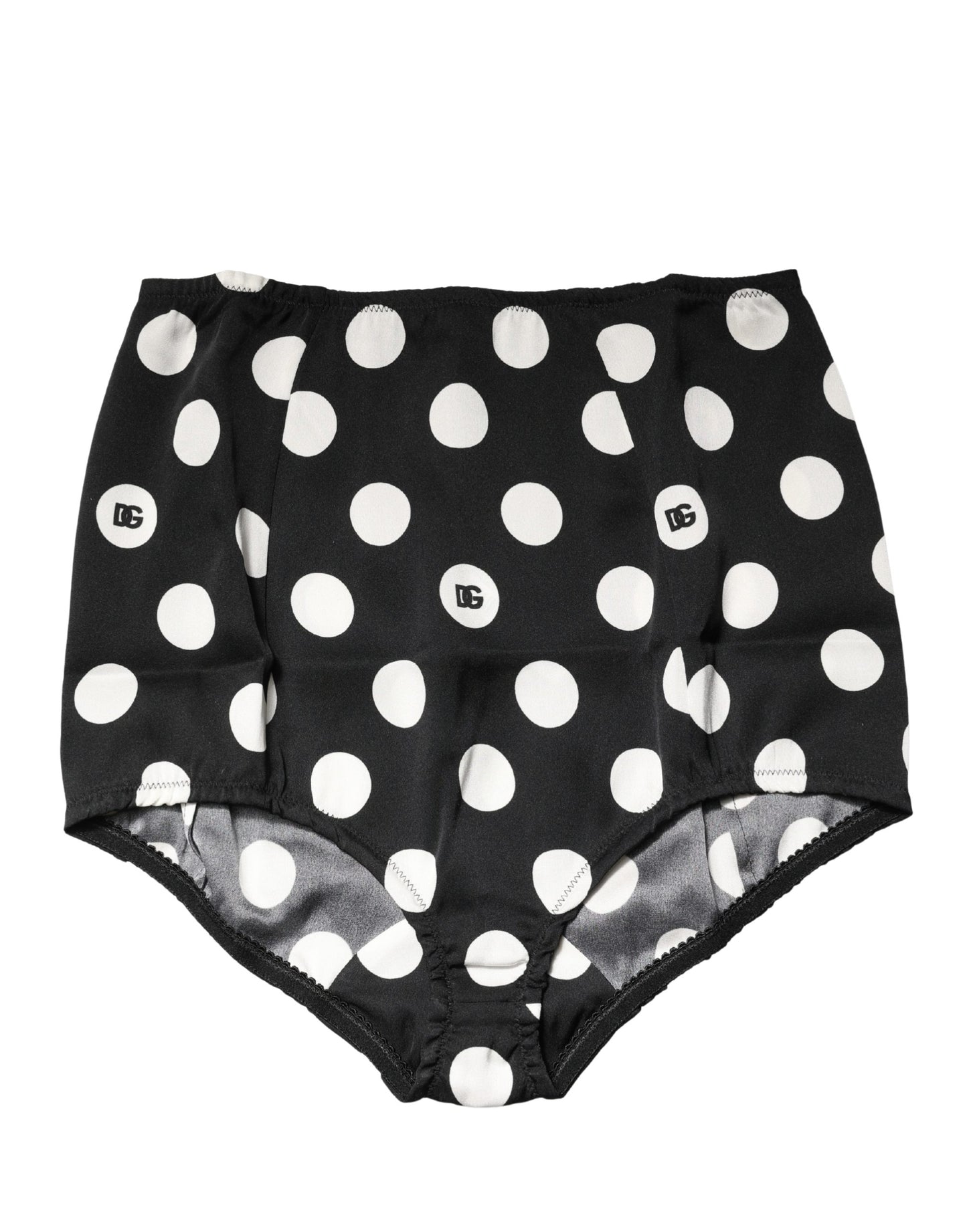Dolce & Gabbana Bragas Faja de Talle Alto con Estampado de Puntos Negros