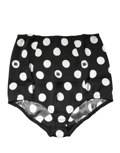 Dolce & Gabbana Bragas Faja de Talle Alto con Estampado de Puntos Negros