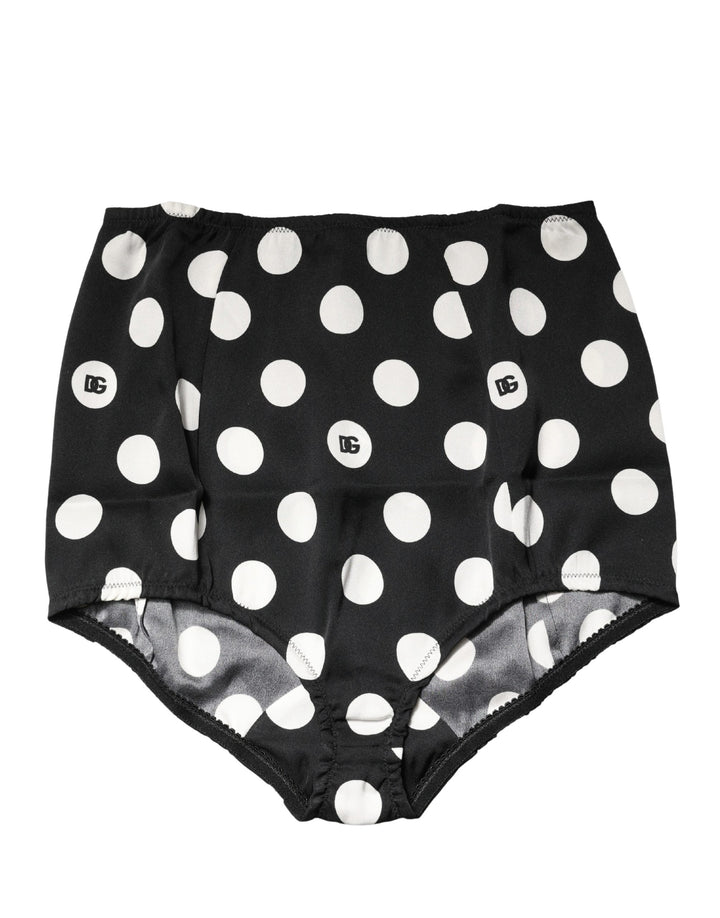 Dolce & Gabbana Bragas Faja de Talle Alto con Estampado de Puntos Negros