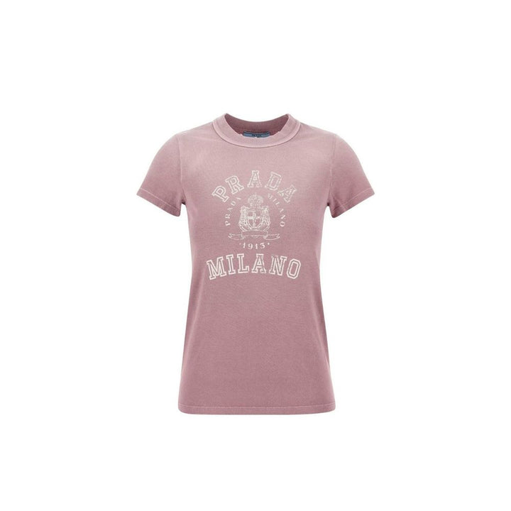 T-shirt en coton multicolore Prada
