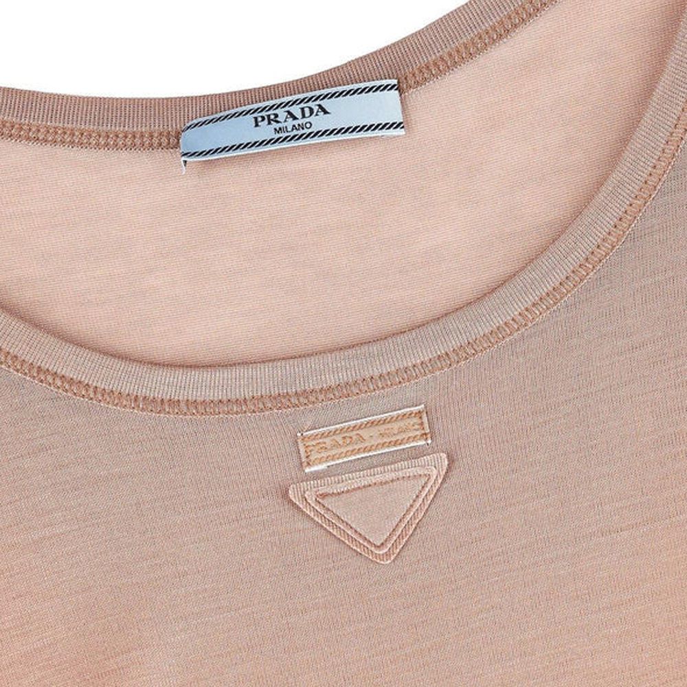 Tops sin mangas de seda multicolor Prada
