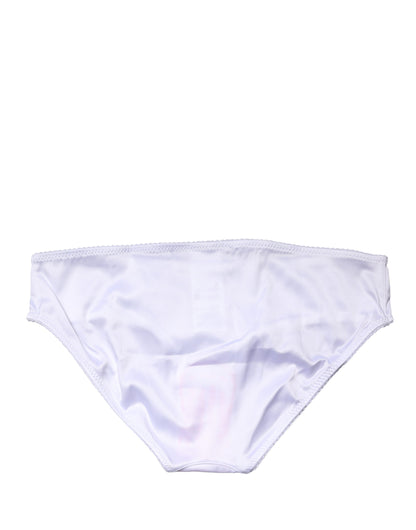 Culotte taille moyenne en soie stretch blanche Dolce & Gabbana