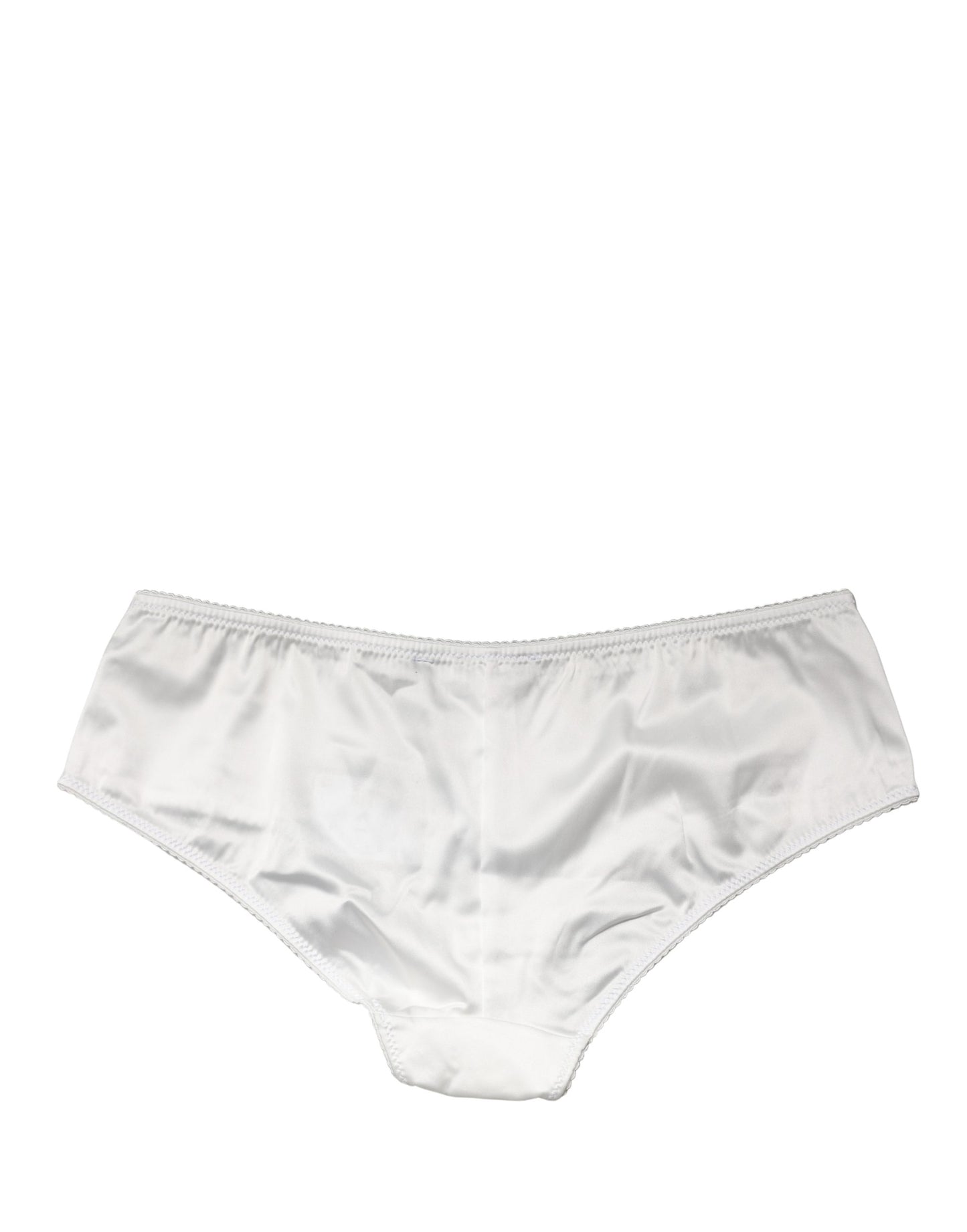 Culotte taille moyenne en soie stretch blanche Dolce & Gabbana