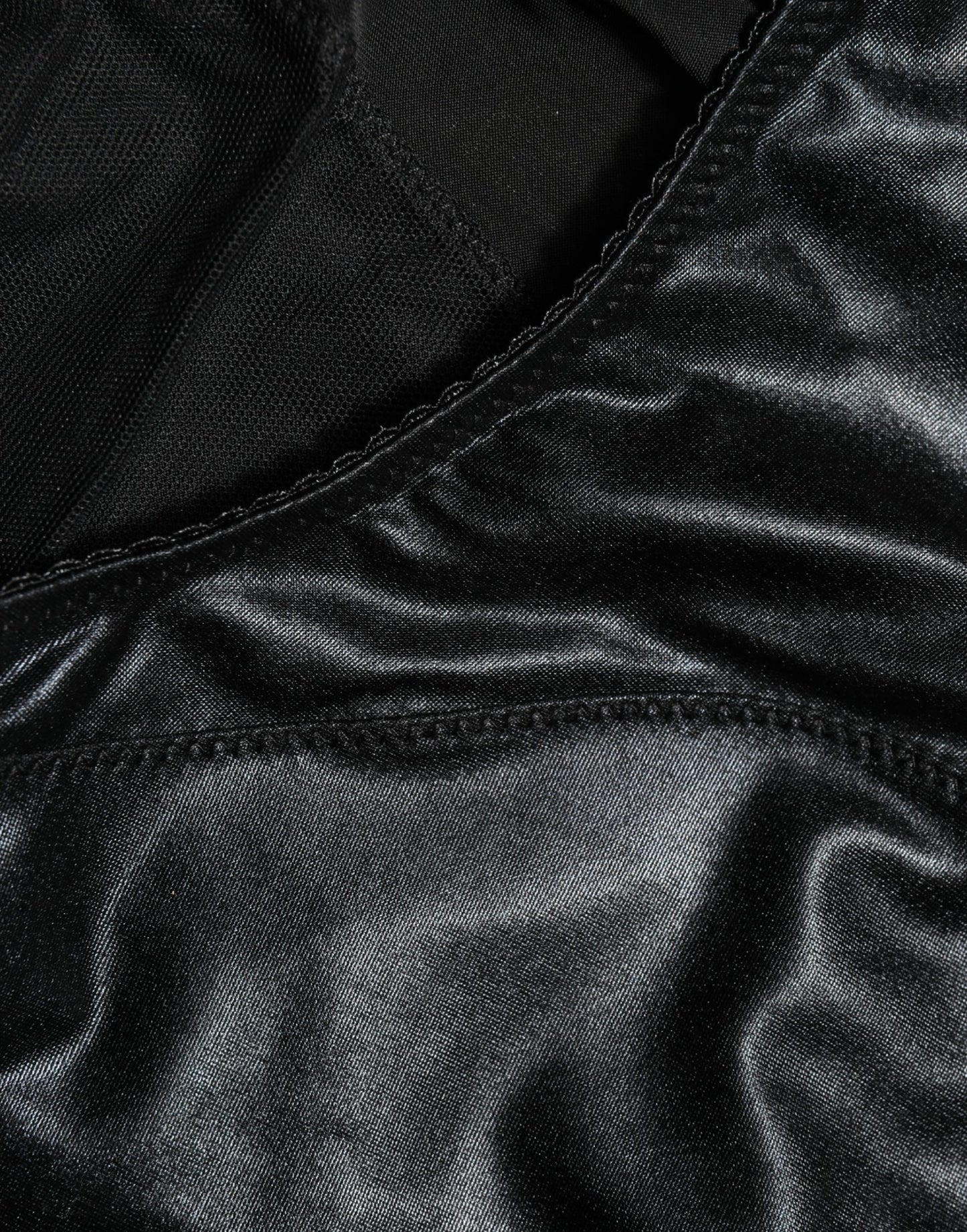 Dolce & Gabbana Bragas Faja de Cintura Alta de Mezcla de Seda Negra