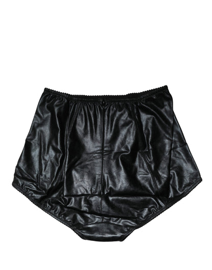 Dolce & Gabbana Bragas Faja de Cintura Alta de Mezcla de Seda Negra