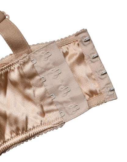 Soutien-gorge balconnet Dolce & Gabbana beige semi-rembourré à armatures