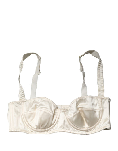 Soutien-gorge balconnet semi-rembourré à armatures Dolce & Gabbana blanc cassé Lingerie