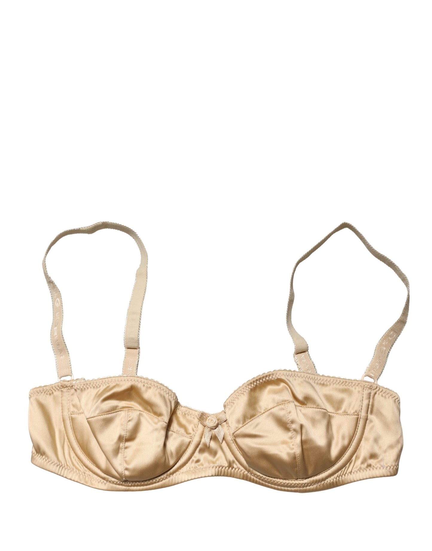 Sujetador de ropa interior Balconette con aros semi acolchado beige de Dolce & Gabbana