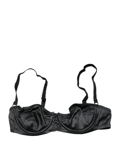 Soutien-gorge balconnet Dolce & Gabbana noir avec armatures semi-rembourrées
