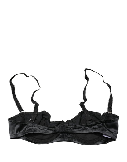 Soutien-gorge balconnet Dolce & Gabbana noir avec armatures semi-rembourrées