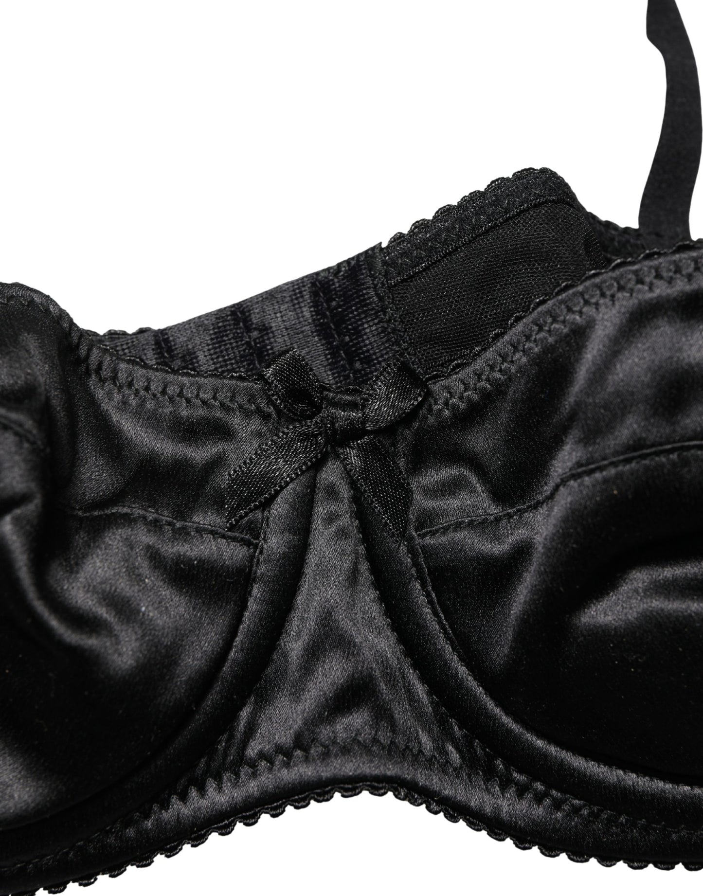 Ropa Interior Sujetador Balconette con Aros Semiacolchado Negro Dolce & Gabbana