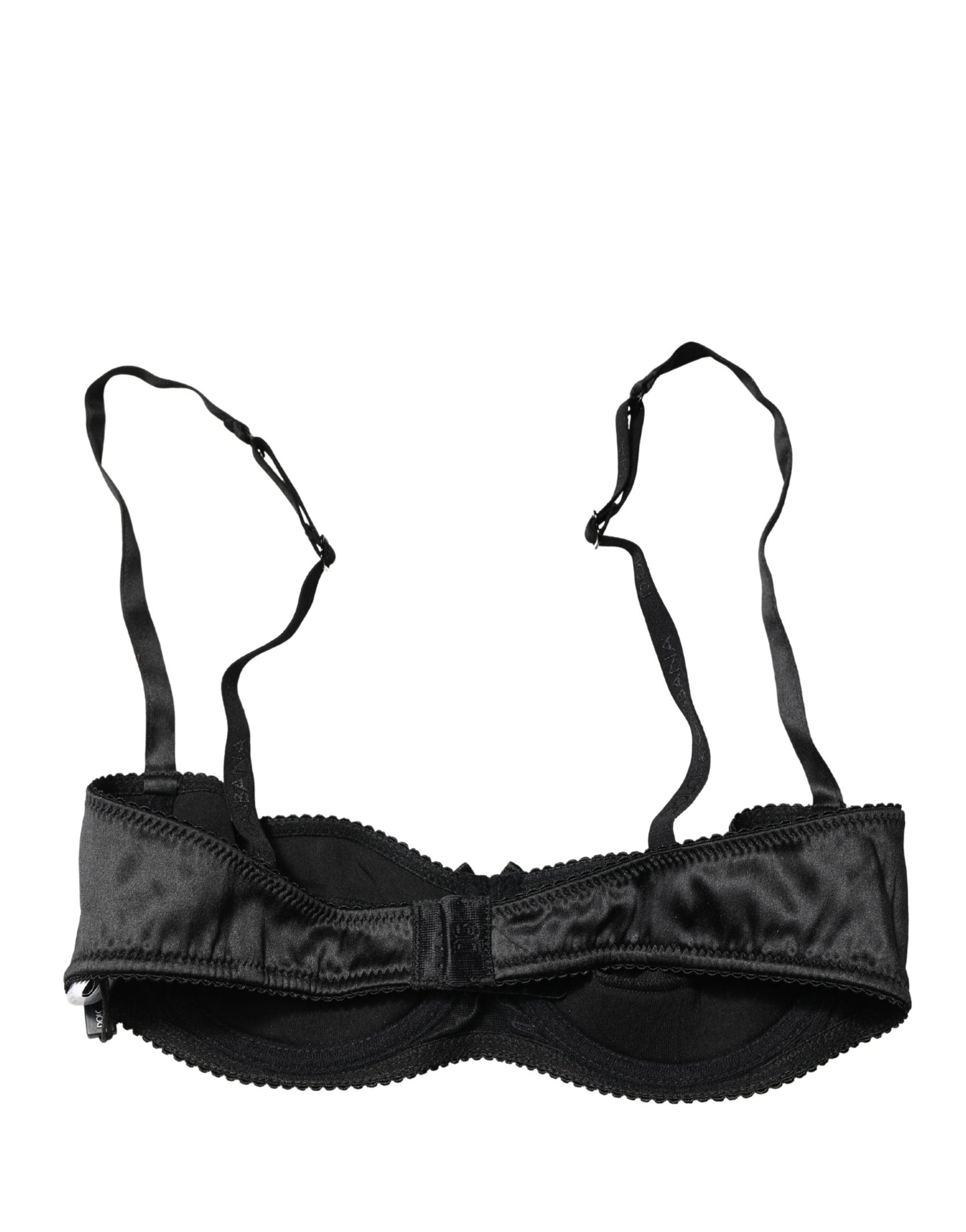 Ropa Interior Sujetador Balconette con Aros Semiacolchado Negro Dolce & Gabbana