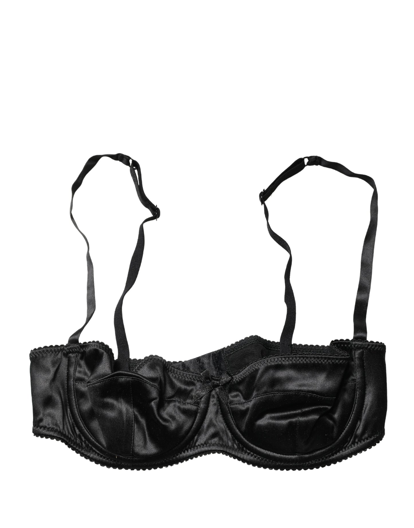 Ropa Interior Sujetador Balconette con Aros Semiacolchado Negro Dolce & Gabbana