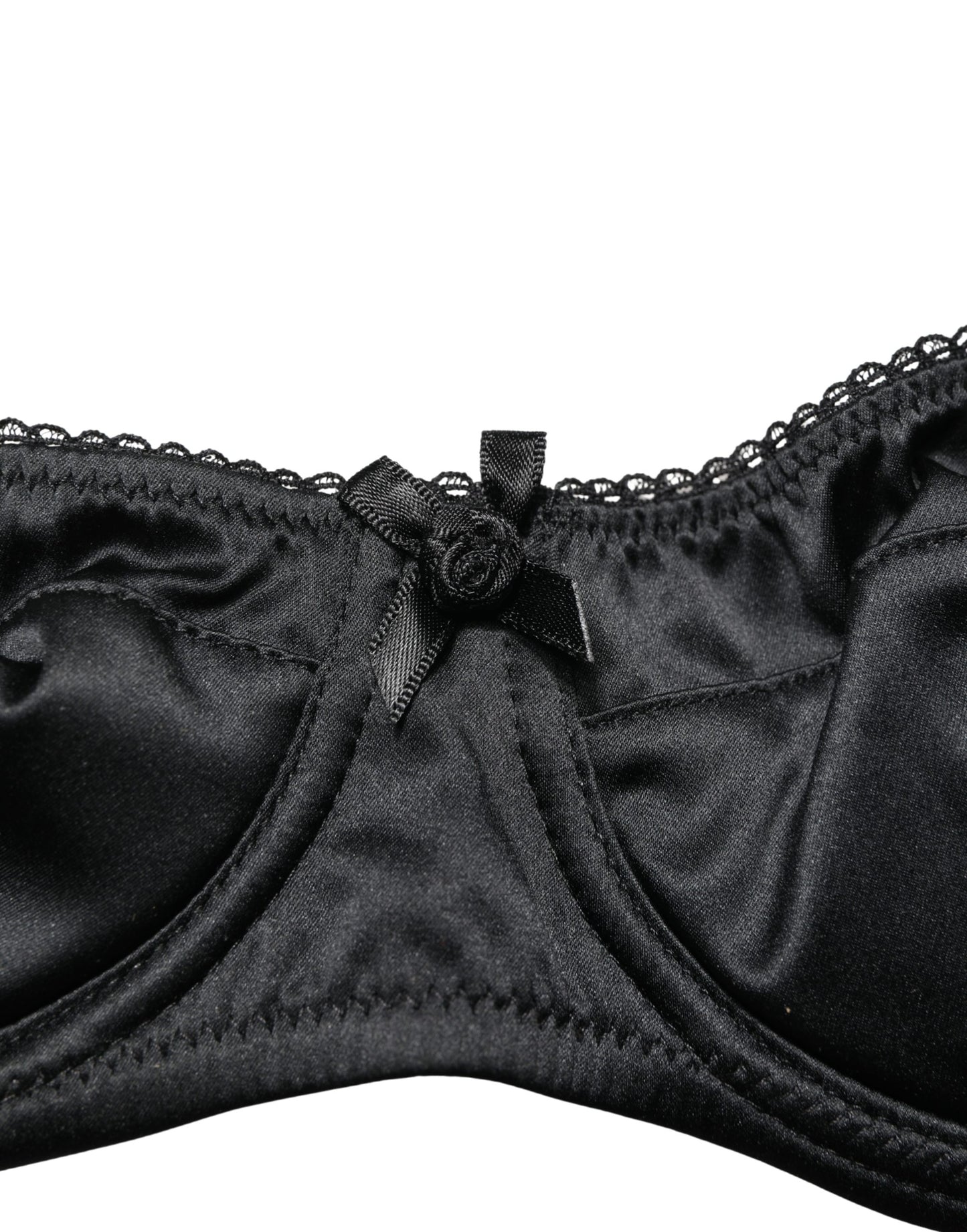 Ropa Interior Sujetador Balconette con Aros Semiacolchado Negro Dolce & Gabbana