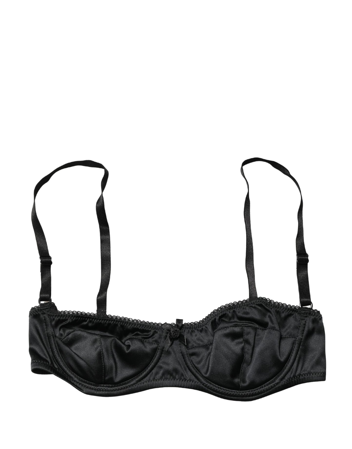 Ropa Interior Sujetador Balconette con Aros Semiacolchado Negro Dolce & Gabbana
