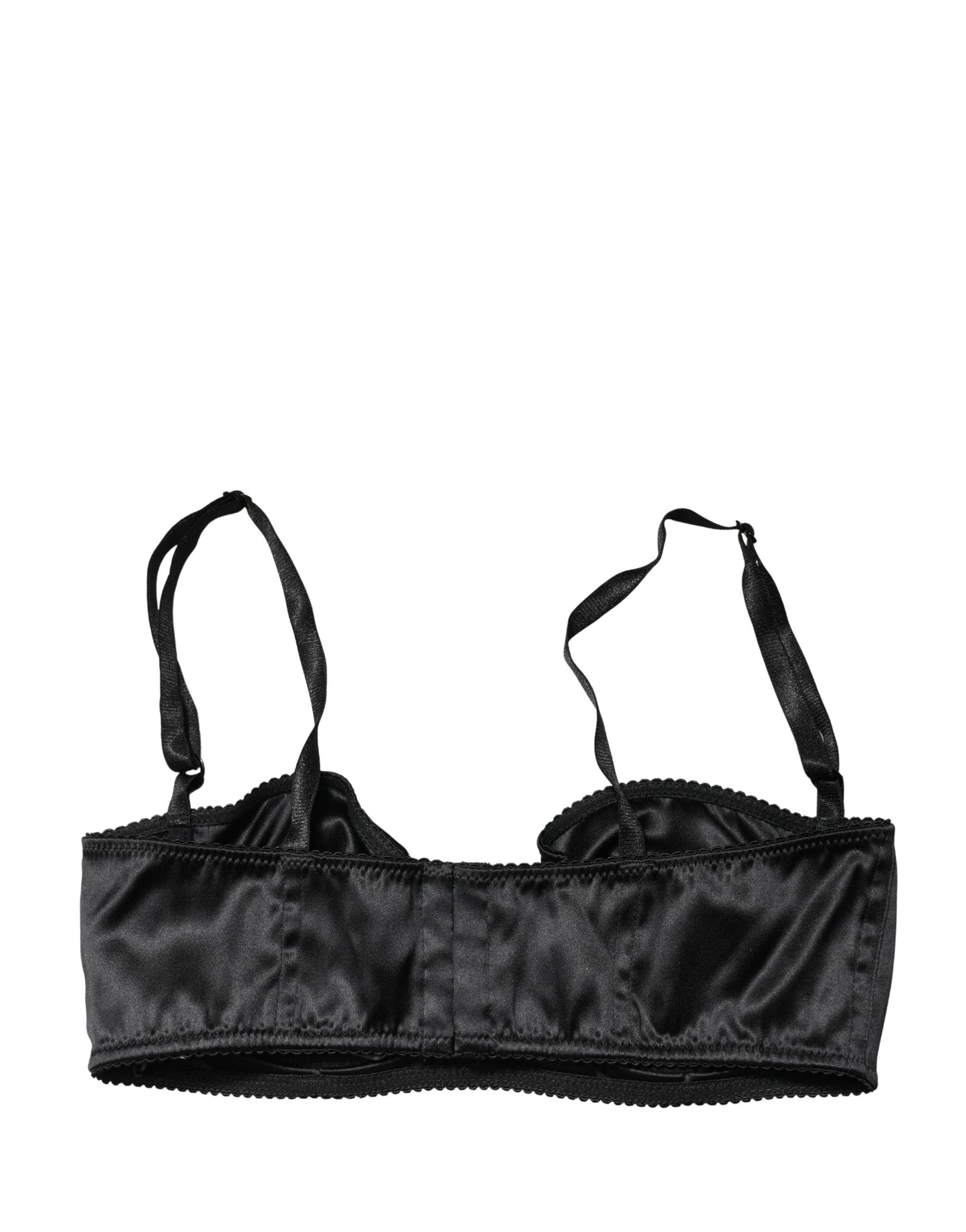 Ropa Interior Sujetador Balconette con Aros Semiacolchado Negro Dolce & Gabbana