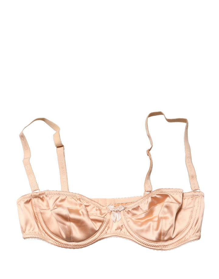 Soutien-gorge balconnet Dolce & Gabbana beige semi-rembourré à armatures