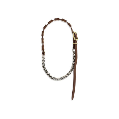 Collar Miu Miu de piel de becerro marrón Bos Taurus