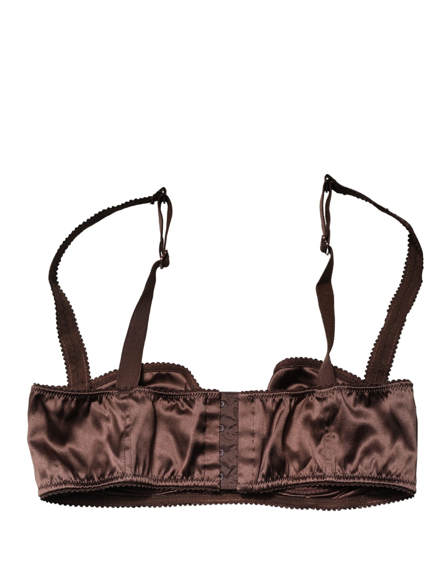 Soutien-gorge balconnet Dolce & Gabbana marron semi-rembourré à armatures