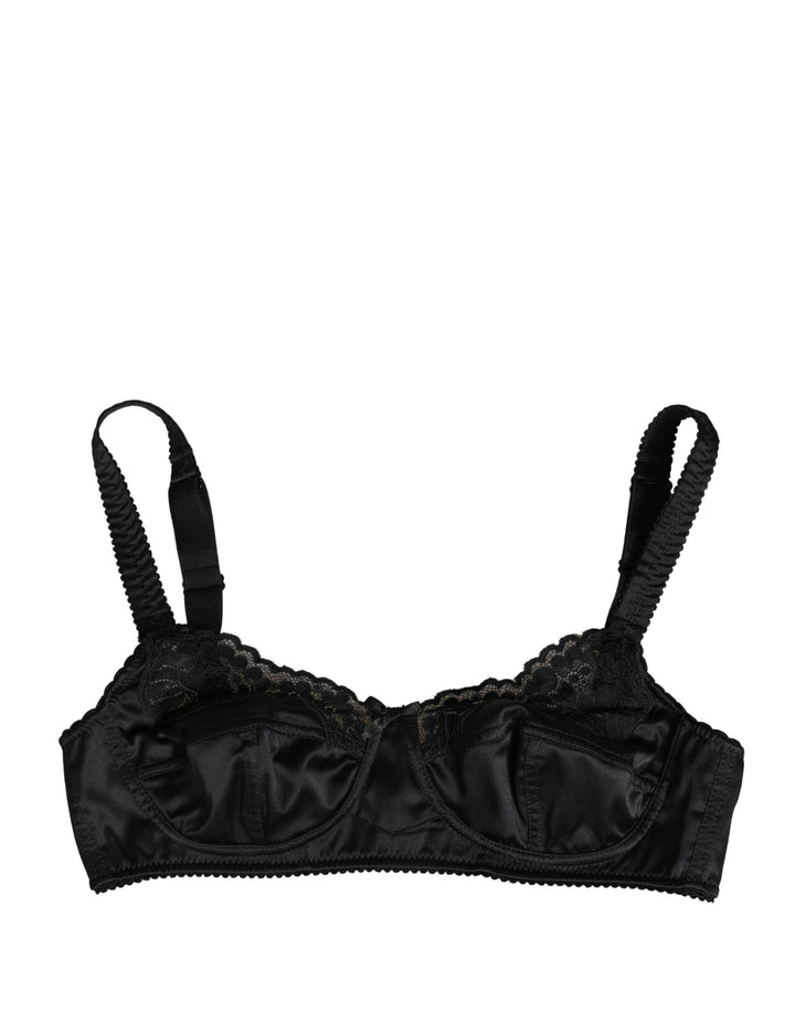 Soutien-gorge balconnet Dolce & Gabbana noir avec armatures semi-rembourrées