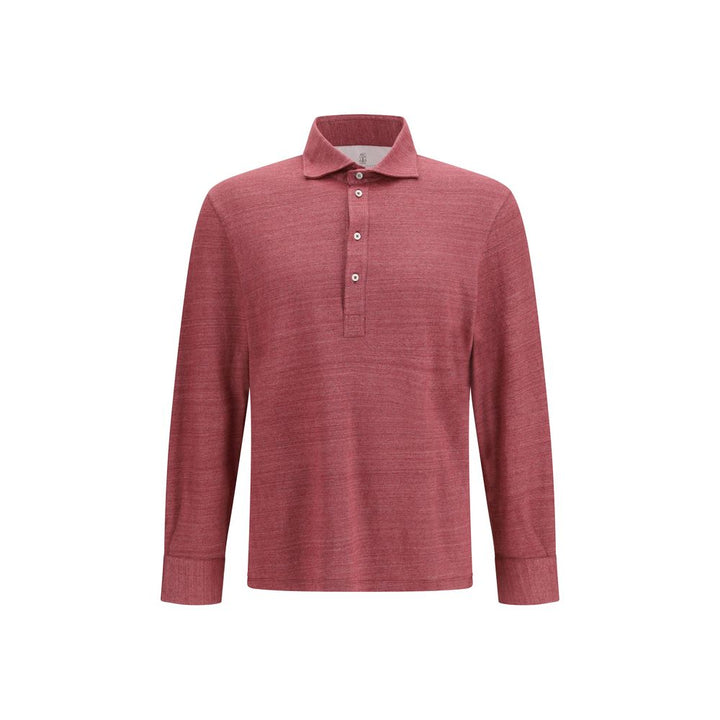 Polo Brunello Cucinelli en lin multicolore
