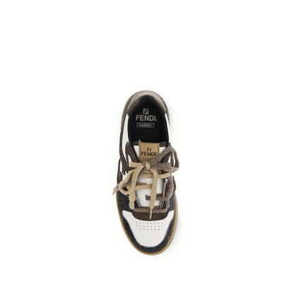 Fendi Multicolor Calf Leather Bos Taurus Low Top Sneakers