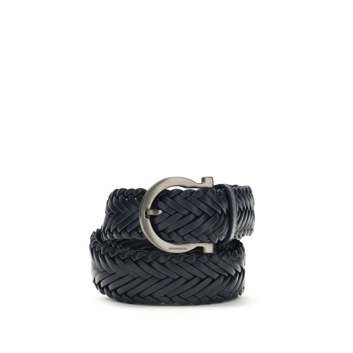 Cinturón Ferragamo de Piel de Becerro Azul Bos Taurus
