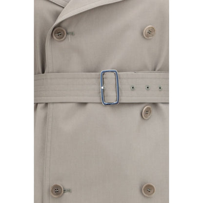 Max Mara Gray Cotton Trench Coat
